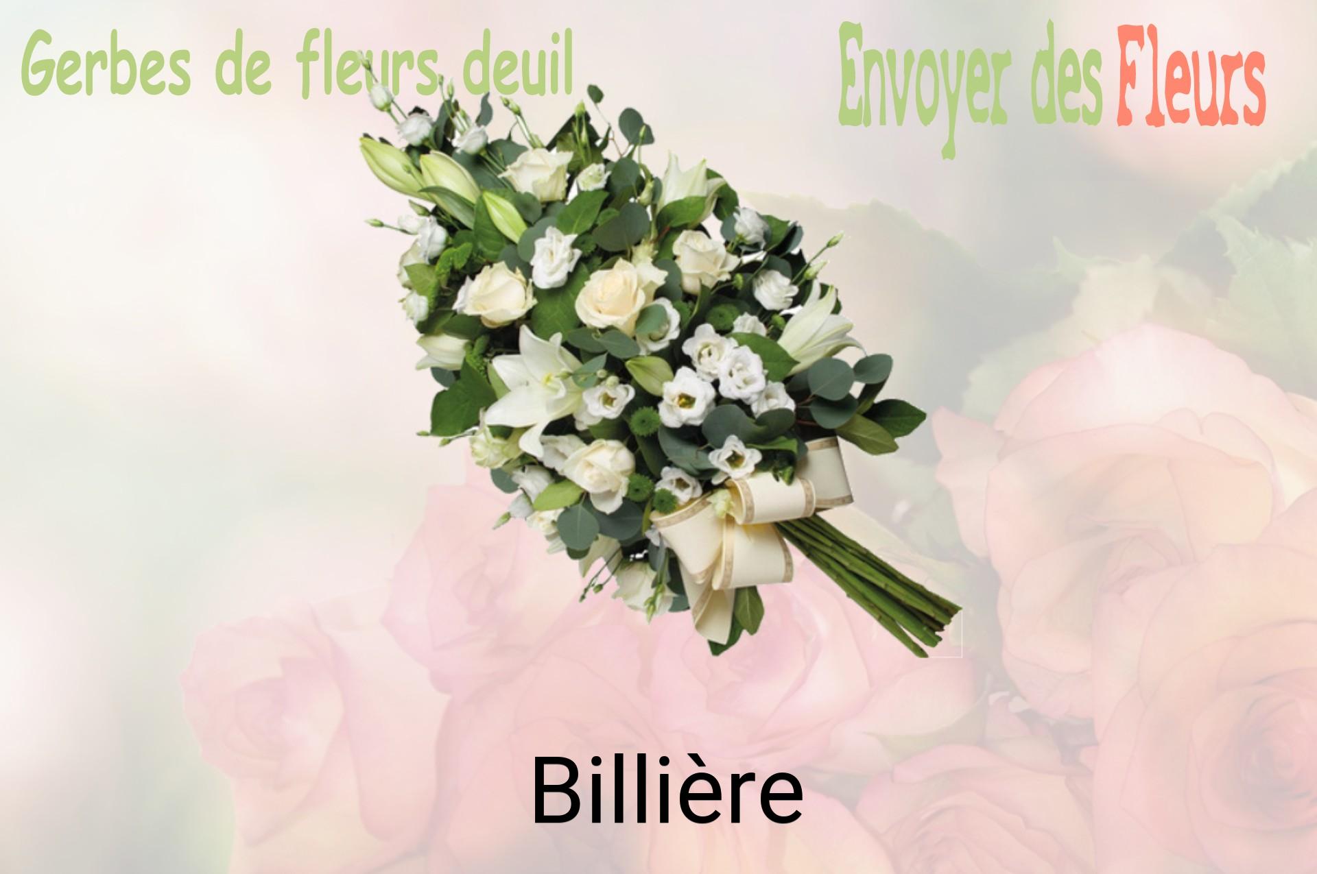 Gerbe de fleurs de deuil livrée à Billière